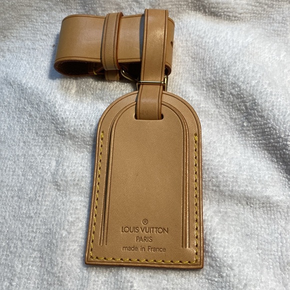 Louis Vuitton Natural Vachette Leather Luggage Tag Like New - Picture 3 of 4